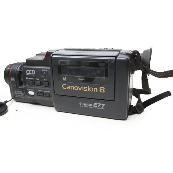 Vintage Canon Canovision 8 E77A 8mm Video Camera Tape Retro 1988 Japan AS IS - Picture 8 of 14